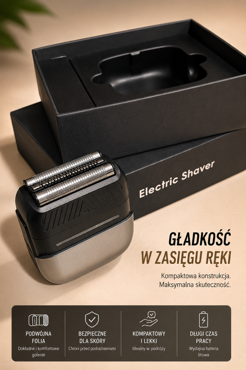 Mini Afeitadora Eléctrica IPX7 USB – Doble Cuchilla, Compacta y Eficaz