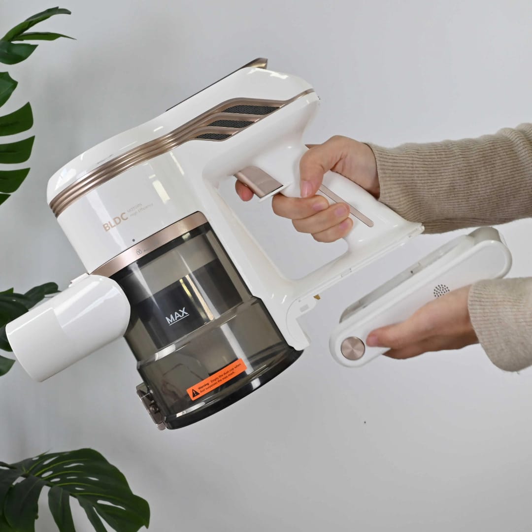 Cordless Vacuum Cleaner with 15 kPa Suction Power, High-Performance Handheld Vacuum